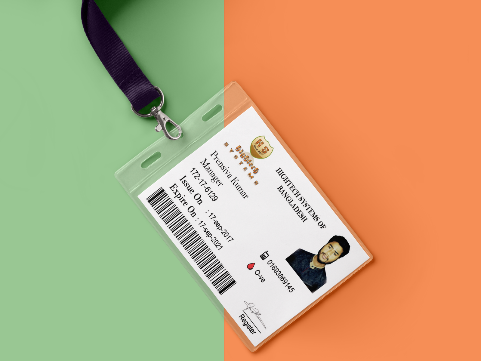 Horizontal Id Card Mockup